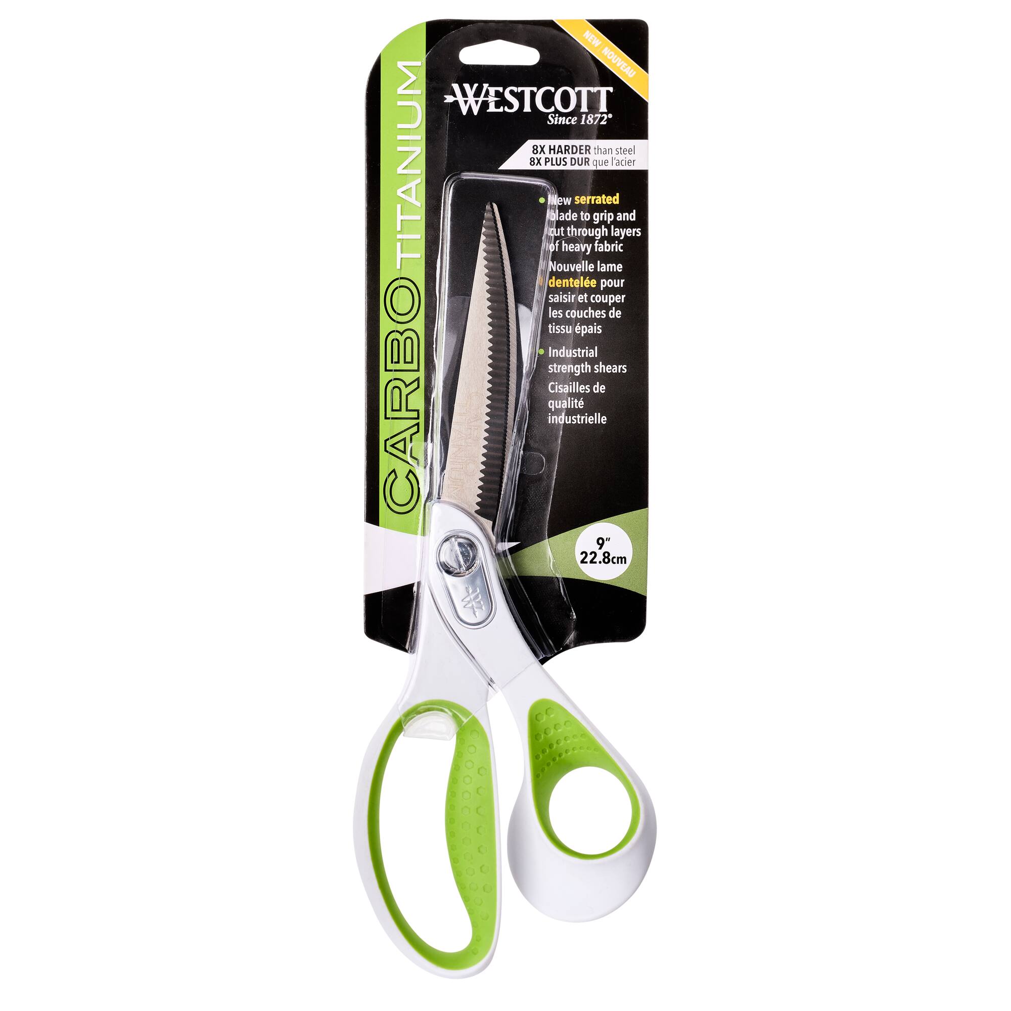 Westcott® Carbo Titanium 9" Bent Scissors with Serrated Blade
